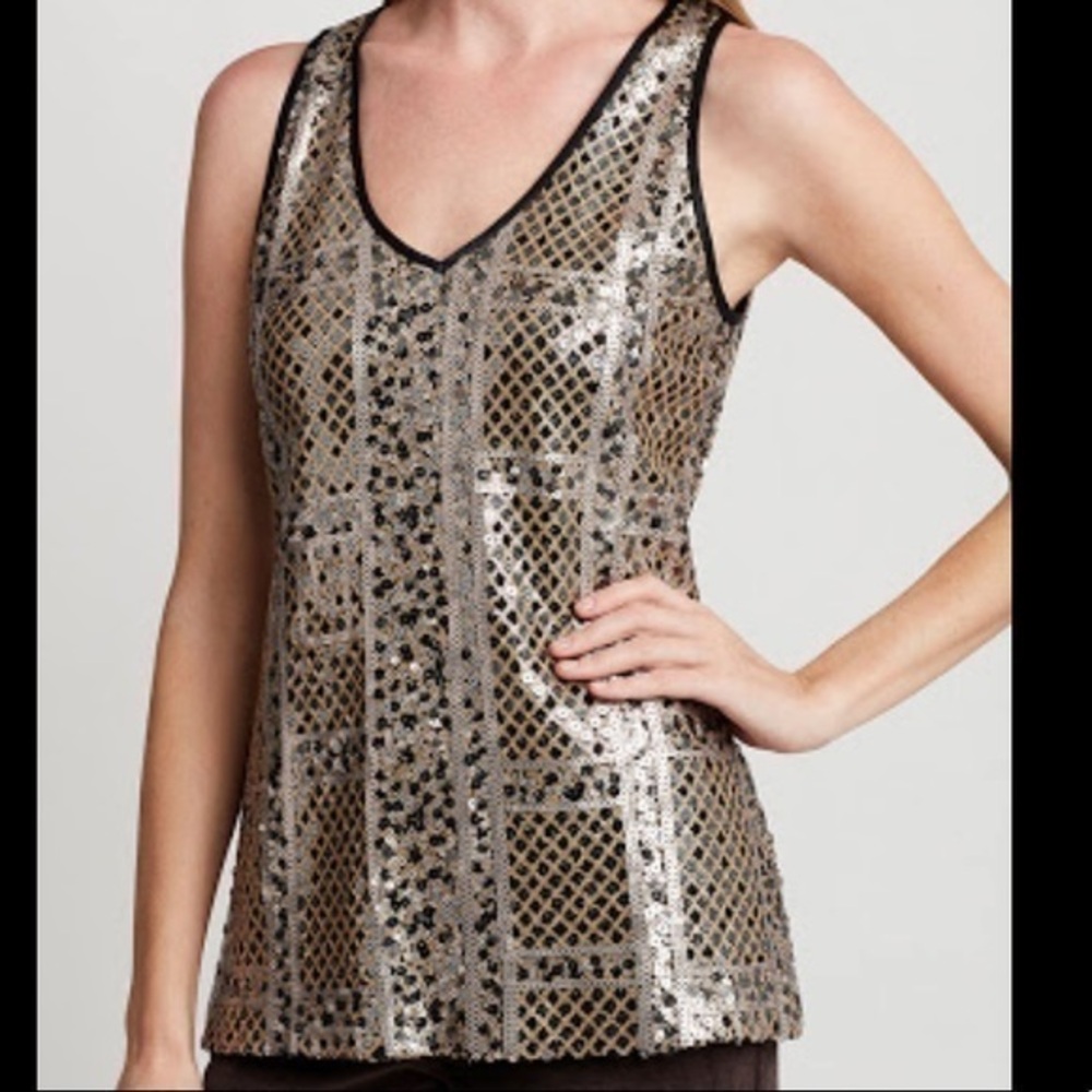 Gold sequin top